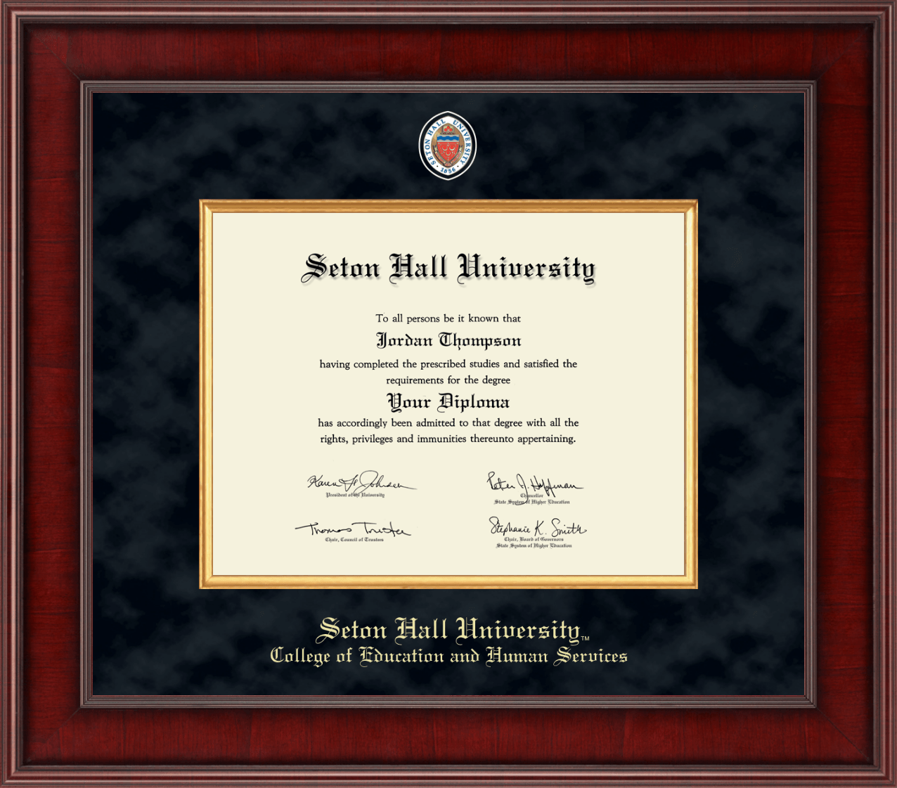 University of Saint Joseph diploma frame Connecticut USJ campus picture