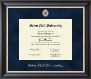 Seton Hall University Regal Edition Diploma Frame in Noir