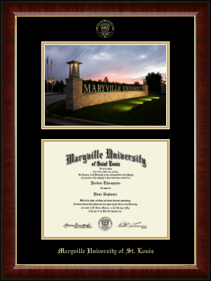 Maryville University of St. Louis diploma frame - Campus Scene Diploma Frame in Murano