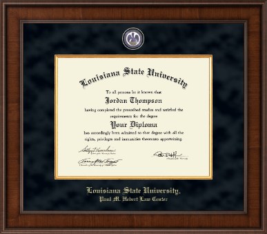 Louisiana State University diploma frame - Presidential Masterpiece Diploma Frame in Madison