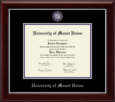 University of Mount Union diploma frame - Masterpiece Medallion Diploma Frame in Gallery Silver