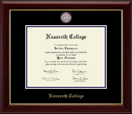 Nazareth College diploma frame - Masterpiece Medallion Diploma Frame in Gallery
