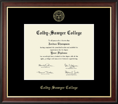 Colby-Sawyer College diploma frame - Gold Embossed Diploma Frame in Studio Gold