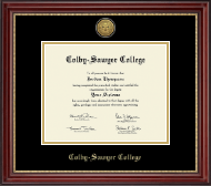 Colby-Sawyer College diploma frame - Gold Engraved Medallion Diploma Frame in Kensington Gold