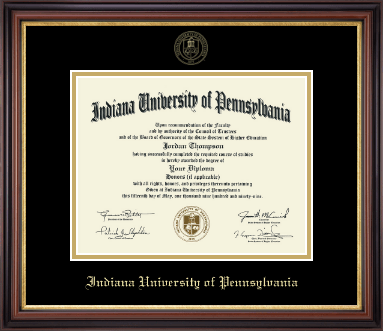 Indiana University of Pennsylvania diploma frame - Gold Embossed Diploma Frame in Regency Gold