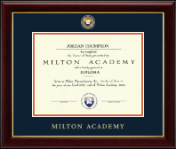 Milton Academy Masterpiece Medallion Diploma Frame in Gallery