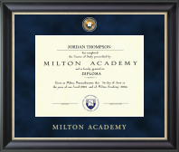 Milton Academy Regal Edition Diploma Frame in Noir