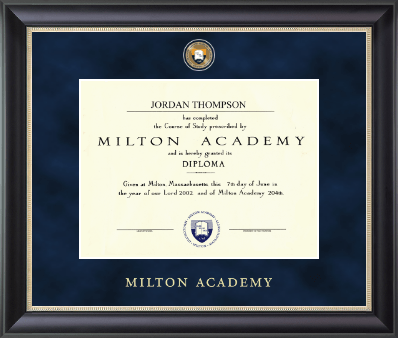 Milton Academy diploma frame - Regal Edition Diploma Frame in Noir