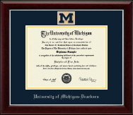 University of Michigan diploma frame - Masterpiece Medallion Dearborn Diploma Frame in Gallery Silver
