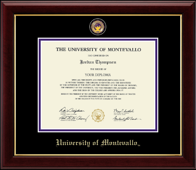 University of Montevallo diploma frame - Masterpiece Medallion Diploma Frame in Gallery