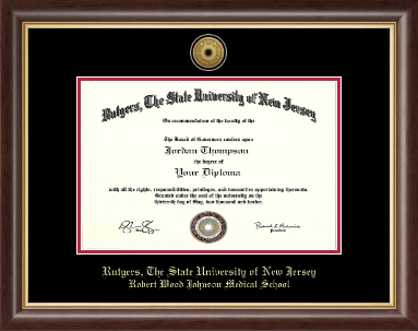 Rutgers University diploma frame - Gold Engraved Medallion Diploma Frame in Hampshire