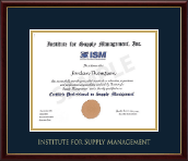 Institute for Supply Management certificate frame - Gold Embossed Certificate Frame in Galleria