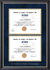 Institute for Supply Management certificate frame - Double Document Frame in Noir