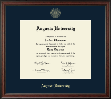 Augusta University diploma frame - Gold Embossed Diploma Frame in Studio