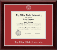 The Ohio State University diploma frame - Silver Embossed Diploma Frame in Gallery Silver