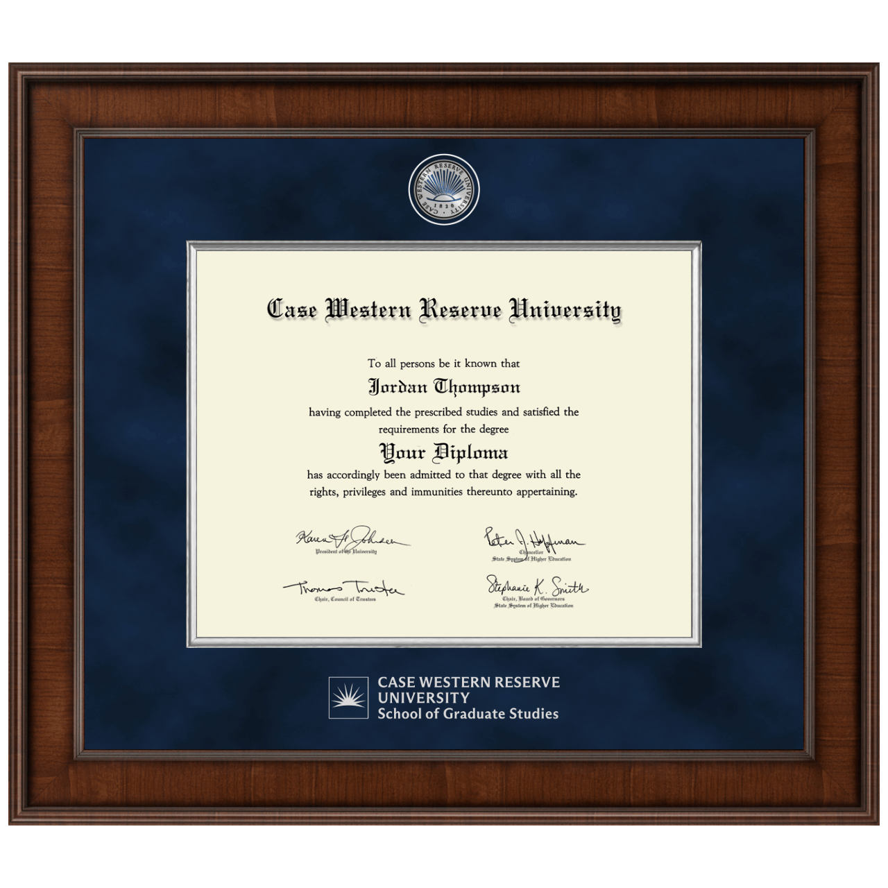 Presidential Masterpiece Diploma Frame in Madison Case Western Reserve