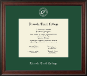 Lincoln Trail College Silver Embossed Diploma Frame in Studio