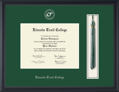 Lincoln Trail College diploma frame - Tassel & Cord Diploma Frame in Obsidian