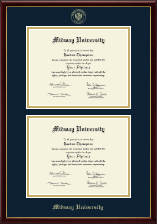 Midway University Double Diploma Frame in Galleria