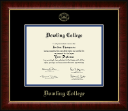 Dowling College Gold Embossed Diploma Frame in Murano