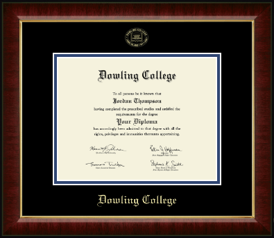 Dowling College diploma frame - Gold Embossed Diploma Frame in Murano