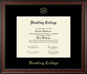 Dowling College Gold Embossed Diploma Frame in Studio
