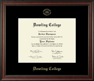 Dowling College diploma frame - Gold Embossed Diploma Frame in Studio