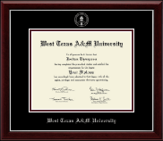 West Texas A&M University Silver Embossed Diploma Frame in Gallery Silver