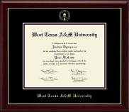 West Texas A&M University Gold Embossed Diploma Frame in Gallery