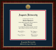 Augusta University Gold Engraved Medallion Diploma Frame in Murano