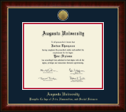 Augusta University Gold Engraved Medallion Diploma Frame in Murano