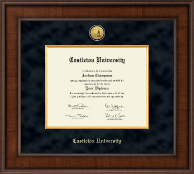 Castleton University diploma frame - Presidential Gold Engraved Diploma Frame in Madison