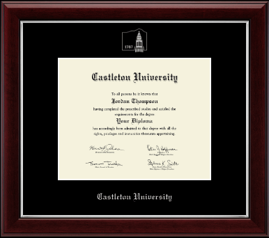 Castleton University diploma frame - Silver Embossed Diploma Frame in Gallery Silver