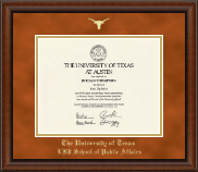 The University of Texas at Austin Gold Embossed Diploma Frame in Austin