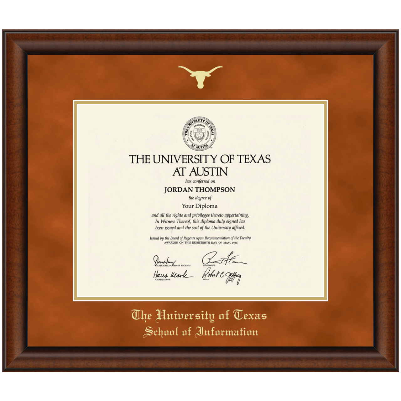 Gold Embossed Diploma Frame in Austin The University of Texas at Austin