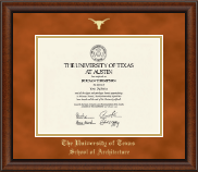 The University of Texas at Austin Gold Embossed Diploma Frame in Austin