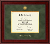 Tiffin University Presidential Gold Engraved Diploma Frame in Jefferson
