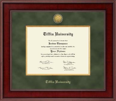 Tiffin University diploma frame - Presidential Gold Engraved Diploma Frame in Jefferson