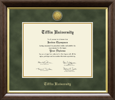 Tiffin University diploma frame - Gold Engraved Medallion Diploma Frame in Hampshire