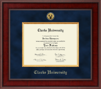 Clarke University Presidential Gold Engraved Diploma Frame in Jefferson