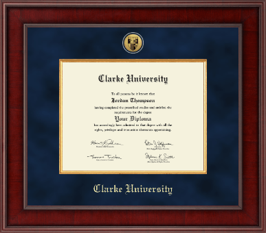 Clarke University diploma frame - Presidential Gold Engraved Diploma Frame in Jefferson