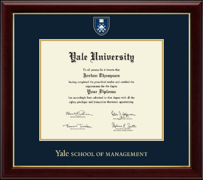 Yale University diploma frame - Masterpiece Medallion Diploma Frame in Gallery