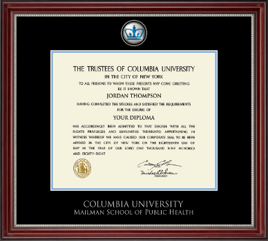 Columbia University diploma frame - Pewter Masterpiece Medallion Diploma Frame in Kensington Silver