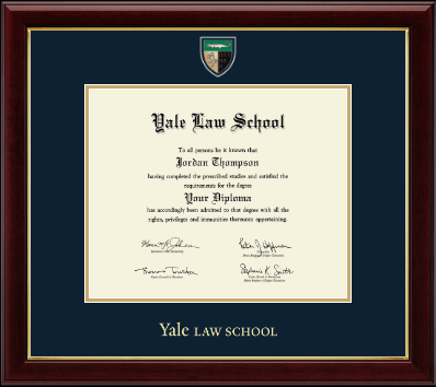 Yale University diploma frame - Masterpiece Medallion Diploma Frame in Gallery