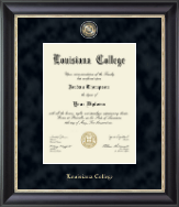 Louisiana College Regal Edition Diploma Frame in Noir