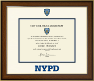 Police Department City of New York Dimensions Certificate Frame in Westwood