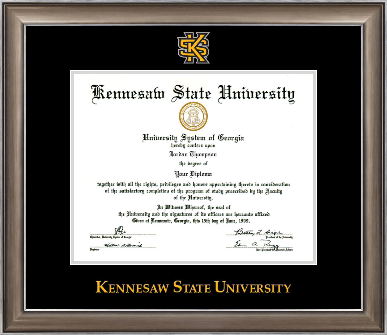 Fan Shop Kennesaw State University Diploma Frame KSU School Campus