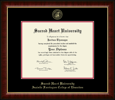 Sacred Heart University diploma frame - Gold Embossed Diploma Frame in Murano
