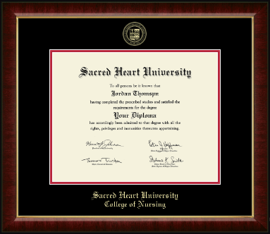 Sacred Heart University diploma frame - Gold Embossed Diploma Frame in Murano
