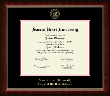 Sacred Heart University diploma frame - Gold Embossed Diploma Frame in Murano
